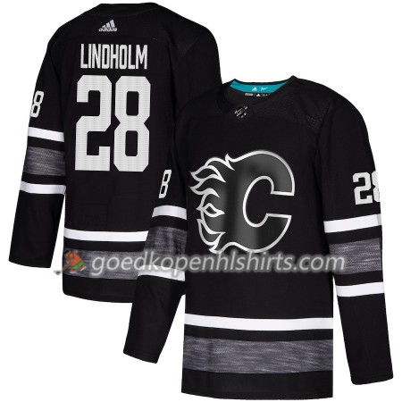 Calgary Flames Elias Lindholm 28 2019 All-Star Adidas Zwart Authentic Shirt - Mannen